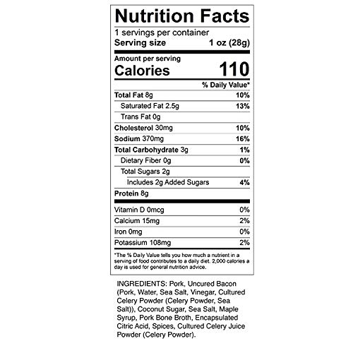 Caveman Foods Keto & Paleo Meat Bars, Gluten Free, Low Carb Maple Pork with Uncured Bacon Bar, 1 Ounce, 12 count - Thumbnail 4