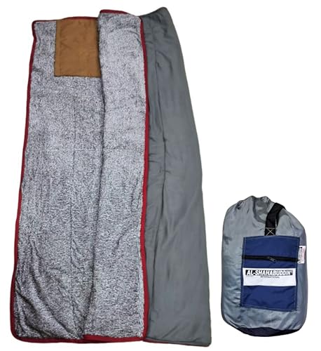 Image of Al-Shahabuddin Rectangular Sleeping Bag for Adults, Winter Camping, up to 10C, 182 cm Height