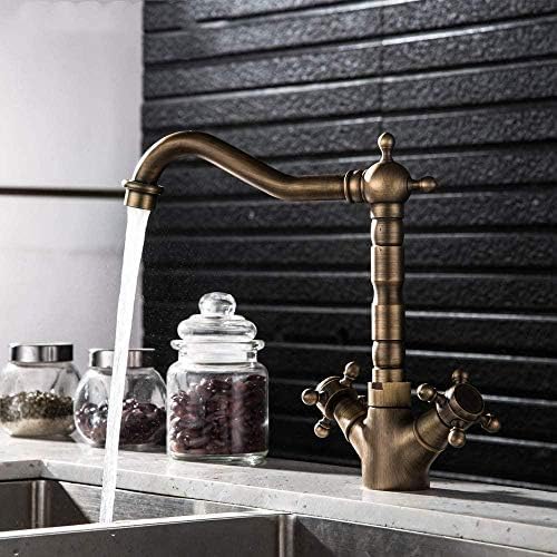 Mitigeur cuisine robinet évier bronze antique rotatif 360 salle de bain chaude froide
