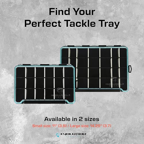 Image of Evolution Fishing BallistiX 3.7 Tackle Tray - Waterproof, Anti-Corrosion, Single Latch, Clear Polycarbonate Lid, Lure Box, Tackle Storage Box, Removable Dividers