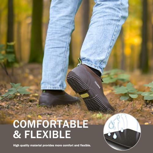 Image of Trudave Garden Shoes for Men & Women, Waterproof Rubber Shoes with 4.5mm Neoprene, Womens Rain Boots for Gardening,Size 6-13