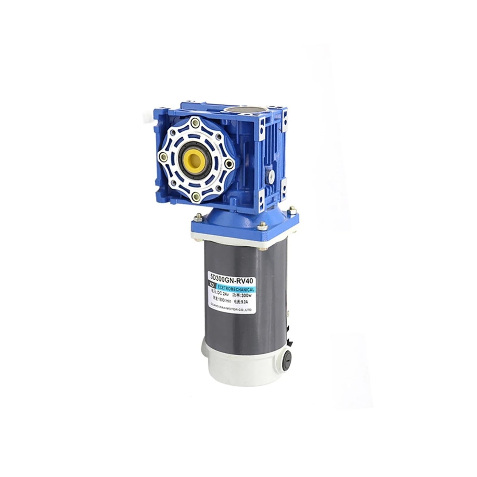 RV40 DC12V/24V 300W 9A DC-Schneckengetriebe mit Drehmoment und Drehzahlreduziermotor (1800 U/min) Verschleißfestigkeit(35rpm,24V)