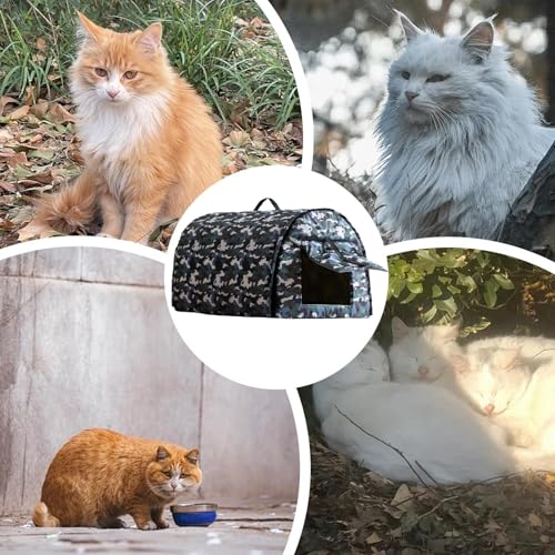 Niche pour chat extérieur maison isolée et abri imperméable - 5