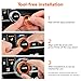 Polodunn for 2023-2025 Honda Pilot Accessories, 5pcs Aluminum Alloy Knob Cover Trim Set (Orange) - Push Start Button, AC & Volume. Tool-Free Install, Interior Upgrade & Knob Protection
