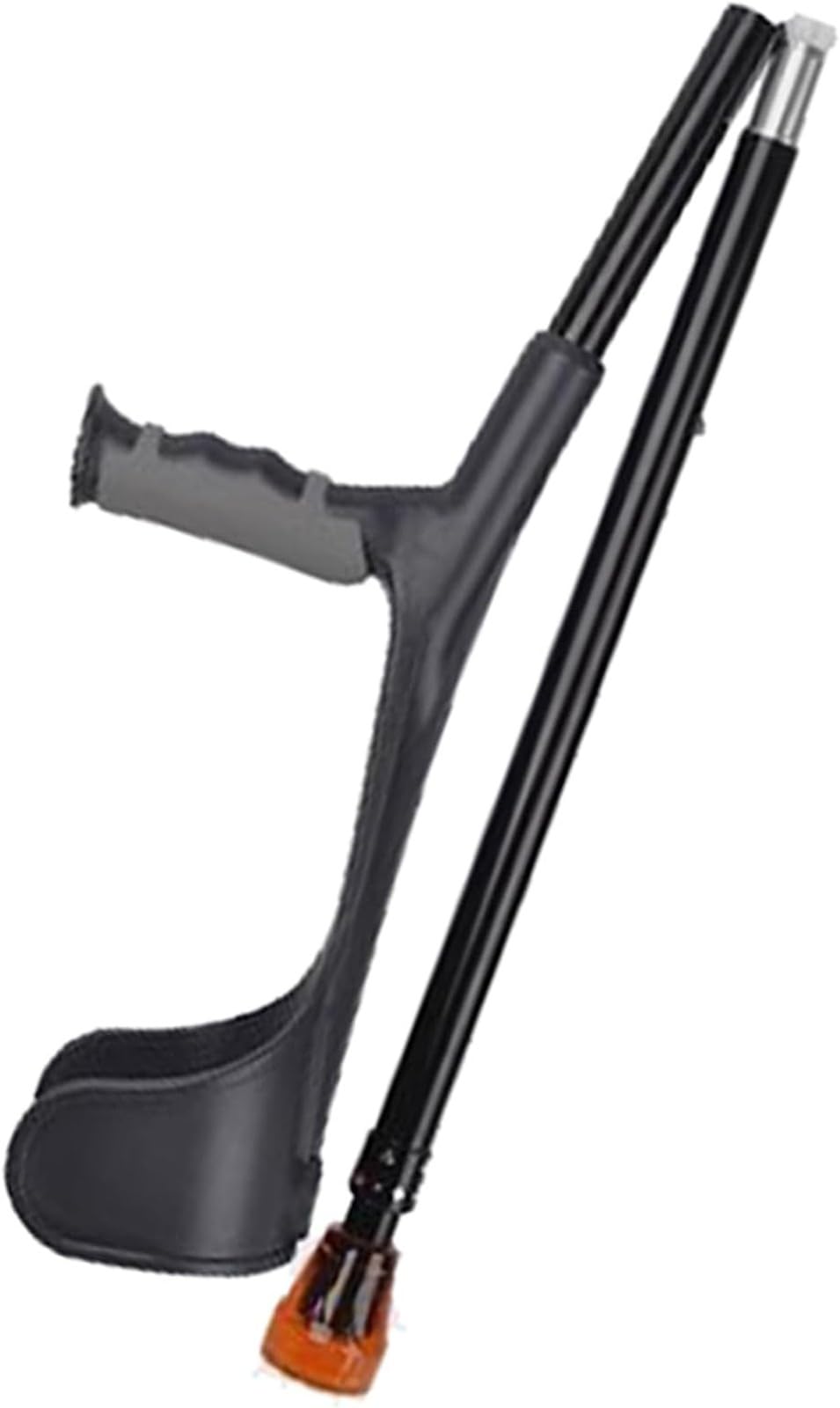 FLYUFO Stampelle Ascellari per Adulto,Stampelle Avambraccio Altezza Regolabile, stampella Ortopediche Regolabile per avambraccio per Camminare per Anziani disabili Anziani B,1PCS