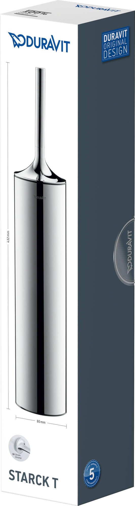 Duravit Ensemble de pinceaux, Laiton, Chrome, Taille Unique