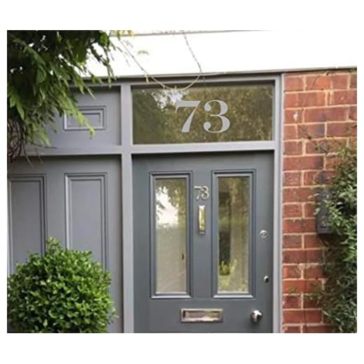 Traditional House Door Number Large 16CM TALL Fanlight Victorian Sticker Frosted Etched Vinyl PG27