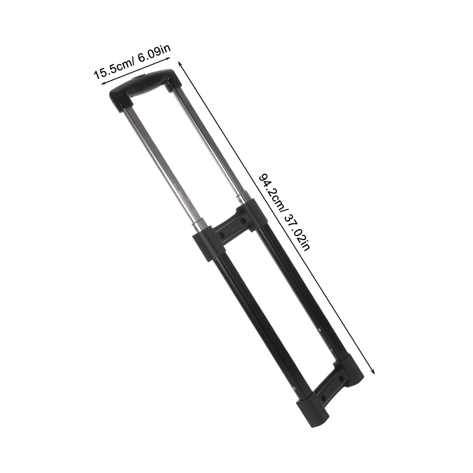 Genérico Mango de Agarre Telescópico para Maletas y Carritos, Asa de Repuesto de Aluminio Estructura de Hierro, Altura Ajustable, Accesorio Versátil para Equipaje en Desplazamientos