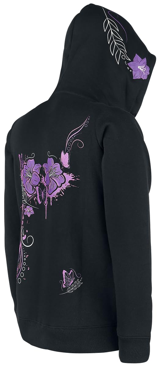 Full Volume by EMP Donna Giacca con Cappuccio Nera con Stampa