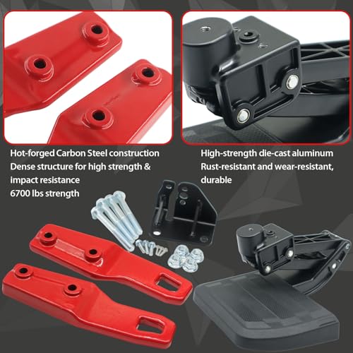 Image of Rear Bed Step & Tow Hooks Combo Kit Compatible with 2024-2026 Toyota Tacoma