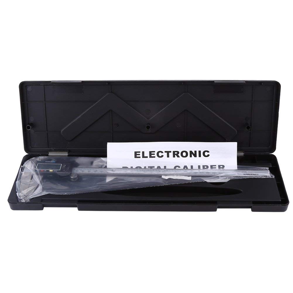 Calibrador Electrónico Pinza Profesional Digital Calidad con Fracciones y Milímetro Conversión 0 a 12 Pulgadas, Cuerpo Acero Inoxidable 300 mm Pantalla LCD Extra Grande