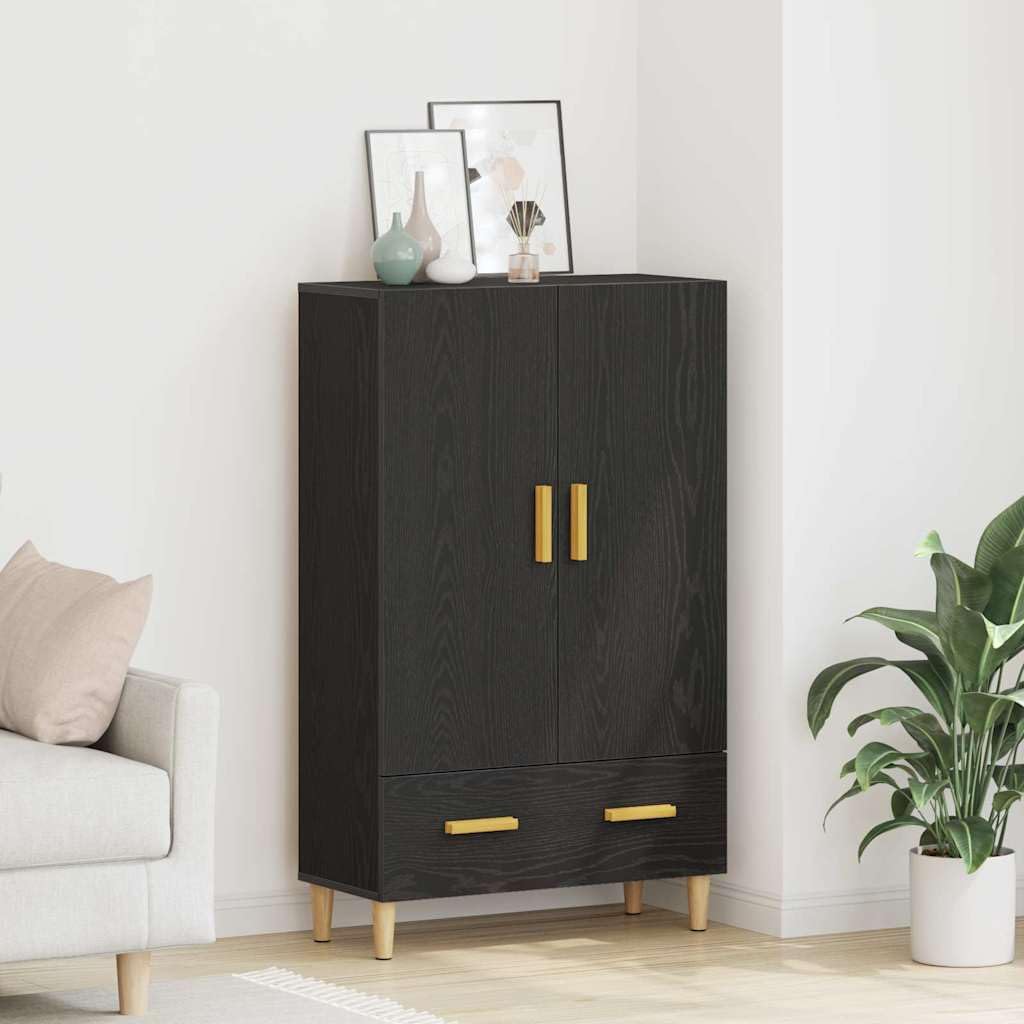 Mueble de madera de 70 cm con 2 puertas y cajón para pasillo o salón moderno