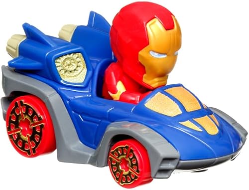 Miniatura 3 de Hot Wheels RacerVerse - Vehículo fundido a presión con conductor de Iron Man escala 1:64