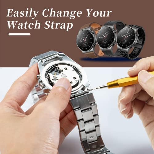 Eventronic Watch Tool Set, Watch Repair Kit, Professional Spring Bar Tool Set, Watch Repair Watchmaker Tool Bag, Watch Band Link Pin Tool Set with Carrying Case (Brown)