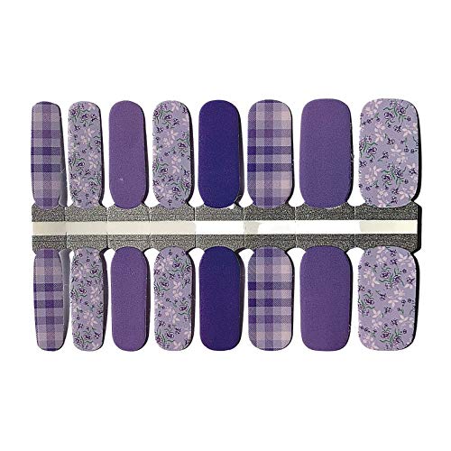 Purple Lavender Flower Nail Polish Wraps - Nail Polish Strips