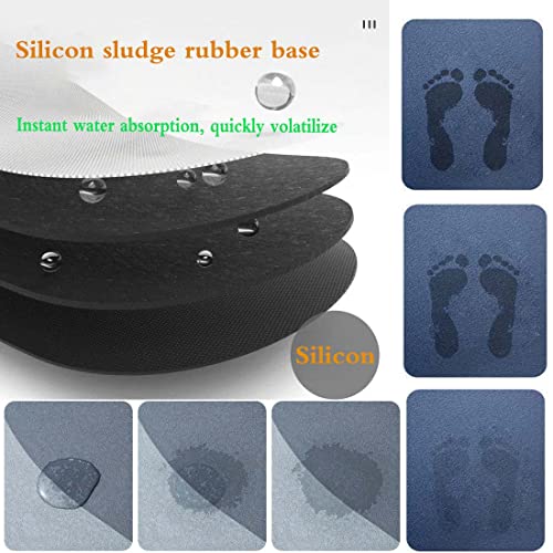 Bath Mat, Non-Slip Bathroom Rug,Sports Shoes Fashion Style Super Absorbent Quick Dry Diatomaceous Earth Bath Mats For Bathroom Floor Bathtub Thin Rubber Backed Washable Fit, 16" X 24" (Black White) #TOP3