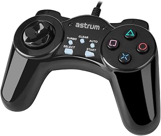 astrum GP110 Wired USB Gamepad Controller for PC Laptop, 10 Buttons with 8-Way D-Pad, Turbo Auto Function, Ergonomic Desig Price In India