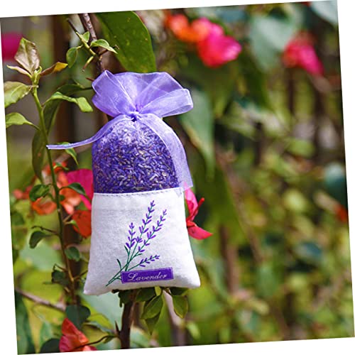 Luxshiny 25 Unidades Bolsas De Flores De Lavanda Sacos De Cordão Transparente Sachês Para Gavetas e