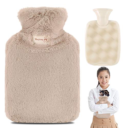 「2020年最新版」湯たんぽ 注水式 800ml お湯入れ 可愛い フワフワ 暖かい 秋冬寒さ対策 防寒グッズ 暖房器具 疲労緩和 手腹対応 カバー付き プレゼント/誕生日/ギフト/贈り物