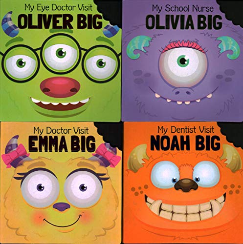 Medical Visits: Noah Big, My Dentist Visit; Olivia Big, My School Nurse; Oliver Big, My Eye Doctor Visit; Emma Big, My Doctor Visit