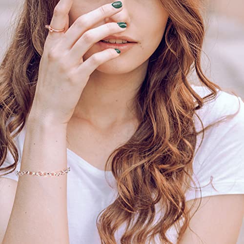 HOUSWEETY 12 Silver Plated Chain Bracelets Fit Clip on Charm 20cm(7-7/8")，Lobster Clasp Link Chain Bracelets for Men Women, Mens Bracelet Chain Bracelets for Men Jewelry Men Gifts3