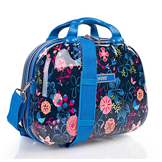 SKPAT - Neceser Mujer Rígido de Viaje Infantil Grande de Material Resistente y Ligero Policarbonato. Maleta de Aseo con Espejo 131535, Color Marino