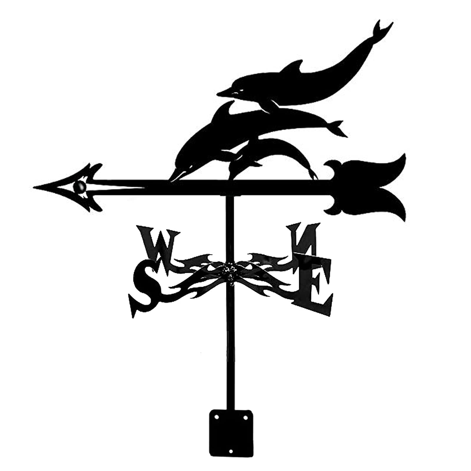 Girouette indicateur de direction du vent en métal robuste pour extérieur