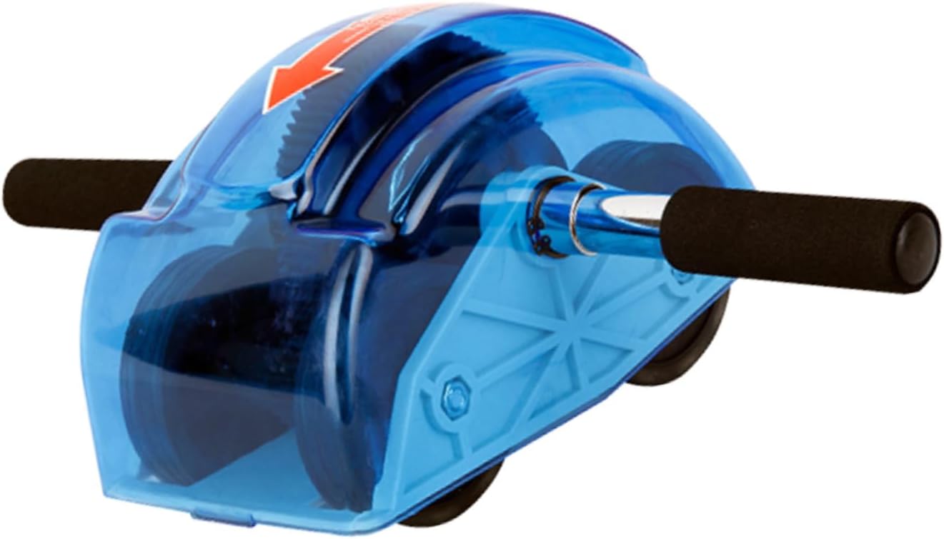 Ab Roller Wheel with Gear Four Wheel Abdominal Muscle Roller for Core Strengthening Portable Fitness Equipment for Home Gym Workouts Blue