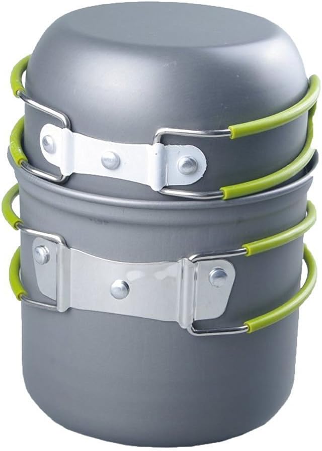 RioRand Camping Hiking Foldable Cookware Set Pot Pan