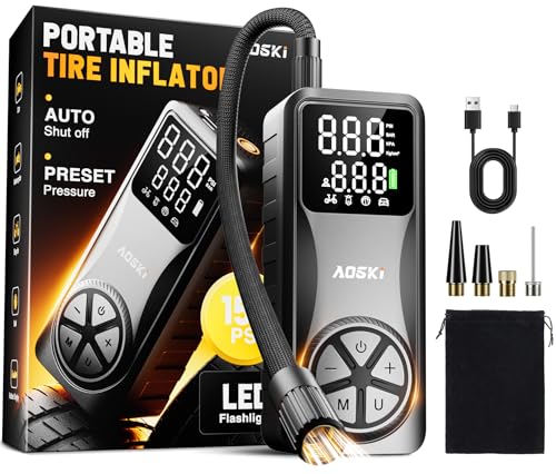 Tire Inflator Portable Air Compressor 150 PSI, Digital Gauge