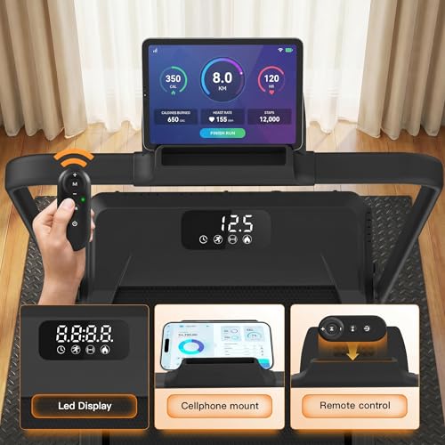 Image of ANCHEER Walking Pads, 2 in 1 Under Desk Treadmill 2.5HP Compact Running Machine with Remote Control, 300lbs Weight Capacity for Home /Gym /Office,Ultra-Quiet, Installation-Free