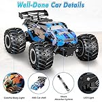 Remote Control Car, Remote Control Truck, 2.4Ghz All Terrain Off-Road Monster Truck, 20 KM/H Rc Cars with LED Bodylight and 2 Rechargeable Batteries Toys for Boys - Image 5
