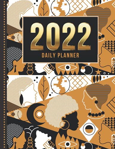 2022 Daily Planner: One Page Per Day Diary / African American Women - Art Decor / Dated Large 365 Day Journal / Date Book With Notes Section - To Do ... Time Slots - Schedule - Calendar / Organizer