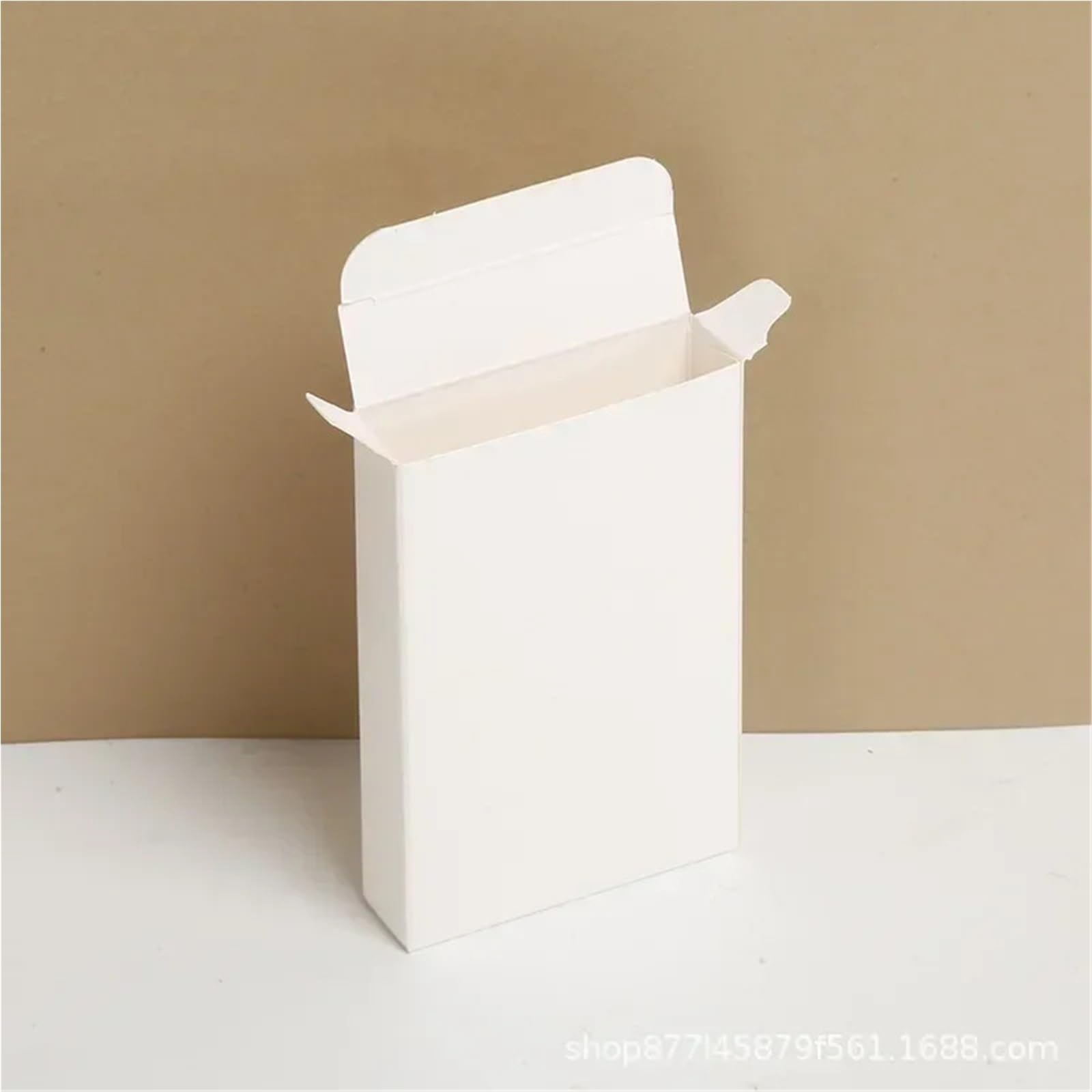 Packung Kraftpapier-Lippenstiftetuis 50 Stück kleine weiße Kartons | Quadratische Aufbewahrungskartenbox(H 5 cm,L4xW4cm)
