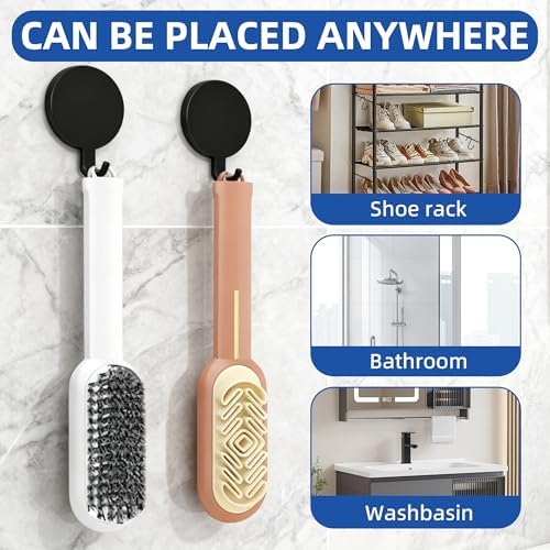 2-in-1 Suede Shoe Brush - Double-Sided Nubuck Cleaner & Rubber Eraser for Effective Suede Care, Long Handle Design for Easy Cleaning & Maintenance of Footwear