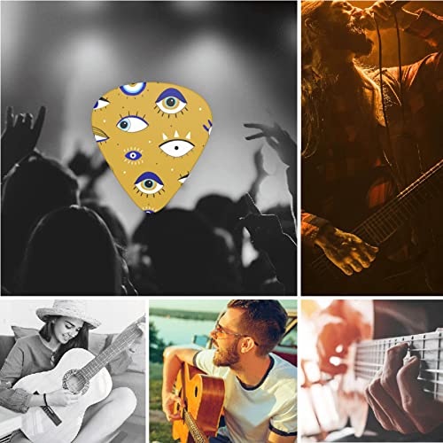 Lot de 12 médiators de guitare avec œil abstrait et symbole graffiti jaune pour guitare électrique basse acoustique Cadeau idéal pour les amateurs de guitare acoustique - Les Beatles, Paul McCartney, John Lennon, RIngo Starr, George Harrison Lot de 12 médiators de guitare avec œil abstrait et symbole graffiti jaune pour guitare électrique basse acoustique Cadeau idéal pour les amateurs de guitare acoustique – Image 8