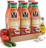 Villaolivo – Gazpacho 1L | 6er-Pack Glasflaschen | Traditionelles Rezept, 100% natürlich und ohne Konservierungsstoffe