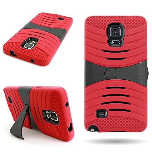 Samsung Galaxy Note 4 Armor Guard Case with Kickstand (Red/Black) CoverON® Shockproof Shield Phone Cover for Galaxy Note 4 N910
