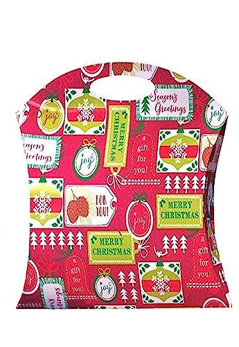 Boîte à coussin de Noël Amscan rouge grand format pour emballage cadeau contemporain