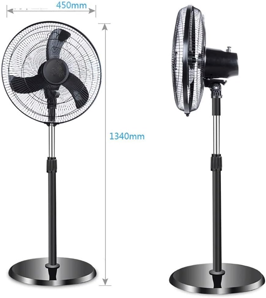 Pedestal Fan, 16-Inch Adjustable Height, 3-Speed Digital Control, Oscillating w/Timer(D)