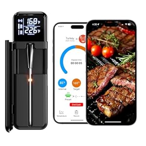 Smart Wireless Meat Thermometer, Di...