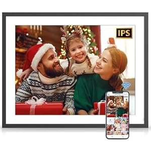 Large Digital-Picture-Frame 17" Electronic Picture Frame - 32GB Dual-WiFi Digital Frame, Touch Screen, Easy to Share Photo Video via App Email, Free Cloud Storage, Wall Mounted, Gift for Family Friend Large Digital Picture Frame 17 Electronic Picture Frame 32GB Dual WiFi Digital Frame Touch Screen Easy to Share Photo Video via App Email Free Cloud Storage Wall Mounted Gift for Family Friend