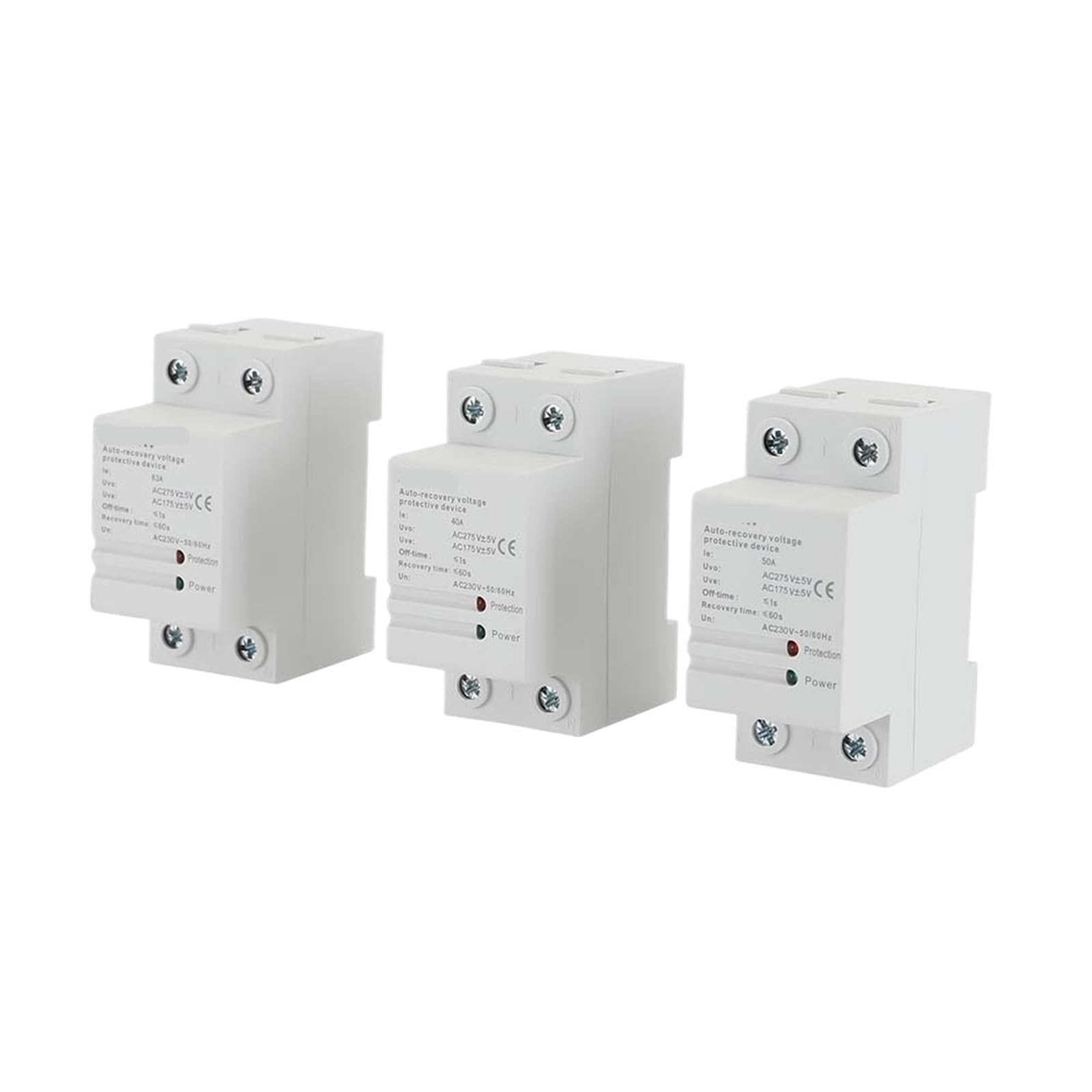 Relais de protection rail DIN 50A évite les pannes d'électroménager dues aux baisses de tension