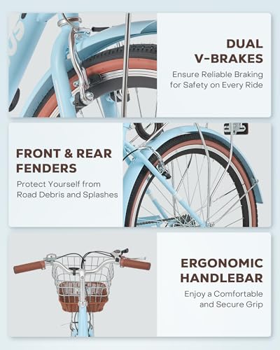 VIRIBUS 7-Speed Cruiser Bike