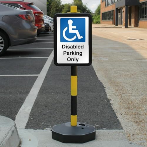 Panneau temporaire handicapés V Safety pour réserver un parking A4