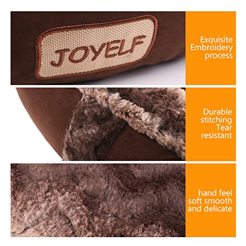 JOYELF Dog Bed with Washable Cover Pirate Ship Plush Soft Dog Bed for Small to Medium Dogs and Squeaker Toys as Gift
