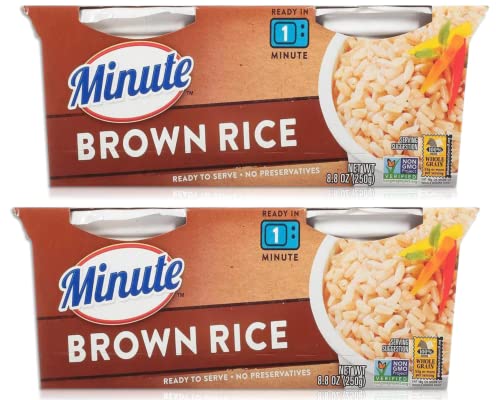 Instant Brown Rice Bundle. Includes Two-8.8 Oz Packages of Minute Brown Rice Ready to Serve. Each has 2 Microwavable Rice Cups. Comes With a BELLATAVO Fridge Magnet! - Thumbnail 3