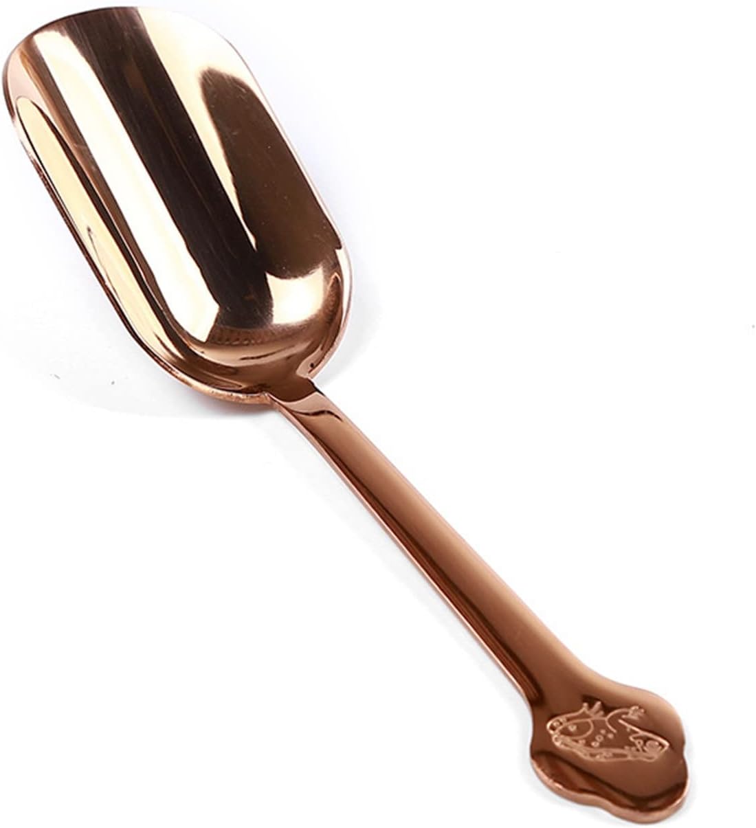 Chinese Tea Teaspoon, Spoon Kung Fu Ceremony Accessories Spatula Creative Set Then(Rose Gold)
