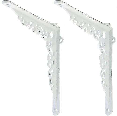 Sungmor Soportes de estante de hierro fundido resistentes a la corrosión, resistentes a la corrosión en ángulo recto de 90 para colgar en la pared,