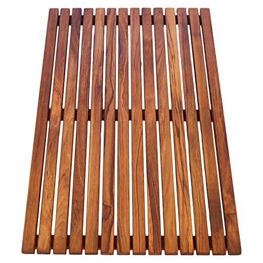 Asinox TEK4A5080 Caillebotis de Douche Bois Marron 80 x 50 x 4 cm